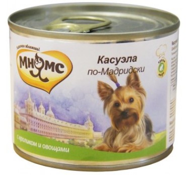 Мнямс консервы для собак Касуэла по-мадридски (кролик с овощами) 200 г